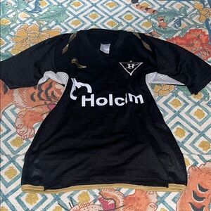 Blokecore Black and Gold Athletic Sports Jersey Cycling Shirt